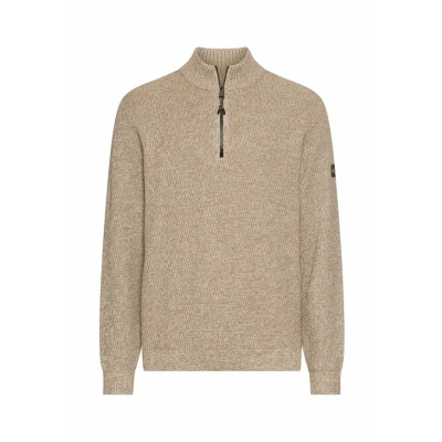 Abbildung von camel active Troyer MIT Melierter Struktur Strickpullover, Herren, Größe: XL, Oatmeal
