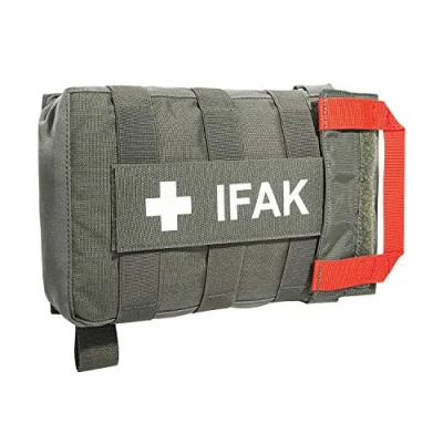 Abbildung von Tasmanian Tiger TT IFAK Pouch VL L Molle kompatible Erste Hilfe Set Gürtel Tasche für Wandern Outdoor Reise Polizei Dienst (Steingrau Oliv IRR)