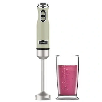 Abbildung von Cecotec Handmixer Retro Power RetroGreen 1200MAX. 1200W Maximale Leistung, 4 Klingen Messer mit schwarzer Titanbeschichtung, 2 Geschwindigkeiten, 0,5L Becher, Vintage Design
