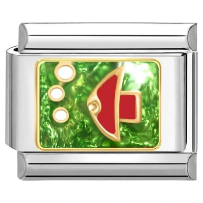Abbildung von Quiges 9mm Italian Style Charm Modul Edelstahl Fisch für Italienische Armbänder