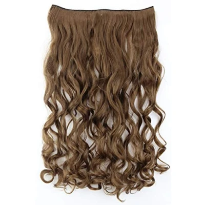 Abbildung von CAISHA 55cm 1 Teilig CLIP IN EXTENSIONS Sophia Haarteil Gewellt Braun C63