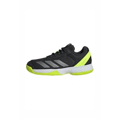 Abbildung von adidas Performance Courtflash Tennis KIDS Multicourt Tennisschuh carbon iron metallic lucid lemon für Kinder, Größe: 38 Schuhe