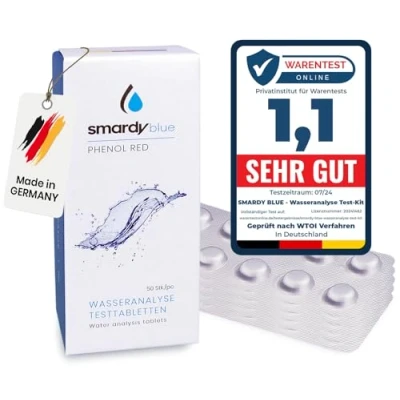 Abbildung von smardy 50 Photometer Testtabletten Phenol Red (pH Wert) für Elektronische Wassertester/Pooltester