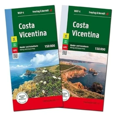 Abbildung von Costa Vicentina, Wanderkarte 1:50.000, freytag &amp; berndt: Wanderkartenset mit zwei Blättern und Beiheft (freytag berndt Wander Rad Freizeitkarten)