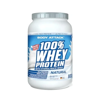 Abbildung von Body Attack 100% Whey Protein Hydrolysate Natural, 900g (1er Pack) Ultra filtriertes