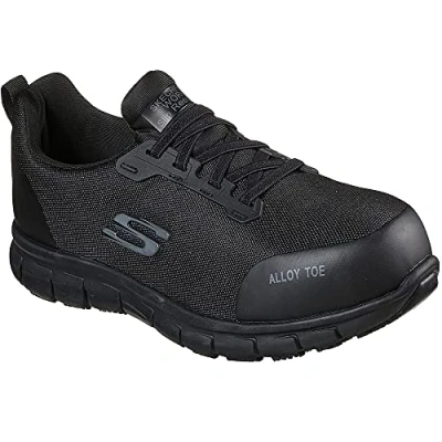Abbildung von Skechers Damen Sure Track Jixie Slipper, Black Textile Synthetic, 39.5 EU