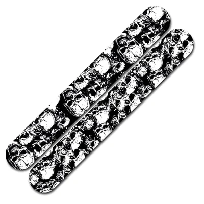 Abbildung von Finest Folia Fahrrad Kettenstreben Schutz Aufkleber Folie Lackschutz R160 (21 Skulls)