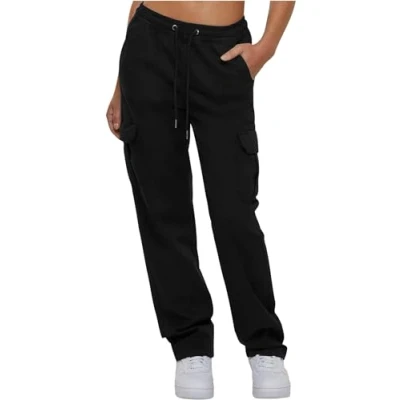 Abbildung von Urban Classics HIGH Waist Cargohose, Damen, Größe: 46, Black