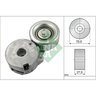 Abbildung von INA 534 0442 10 Spannarm, Keilrippenriemen NISSAN: Qashqai / Qashqai+2 I