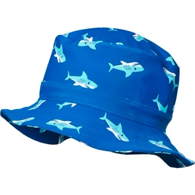 Abbildung von Playshoes Jungen Uv schutz Fischerhut Bademütze Kopfbedeckung, Hai, 51 EU