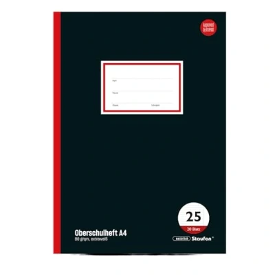 Abbildung von Staufen Style Oberschulheft DIN A4, liniert mit Rand, 20 Blatt, extraweißes 90g/m² Qualitätspapier, 3 Stück
