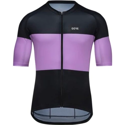 Abbildung von GORE WEAR Herren Spirit Stripes Jerseys, Schwarz/Scrub Purple, S EU
