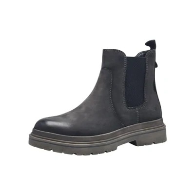 Abbildung von TAMARIS COMFORT Damen Winterstiefel ohne Absatz aus Leder Wasserabweisend, Grau (Anthracite Nub), 40 EU