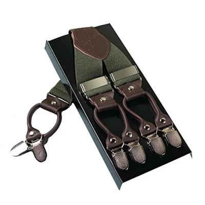 Abbildung von KANGDAI Herren Hosenträger 6 Clips Heavy Duty Men Braces Y Zurück 20 Farben Durable Elastic Verstellbare Starke Metall