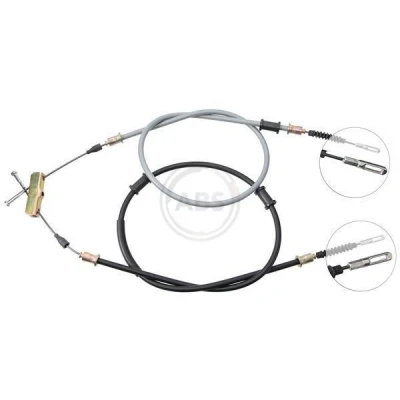 Abbildung von A.B.S. K11305 Handbremsseil 1365, 1498 Scheibenbremse für Links /Rechtslenker OPEL: Calibra A, Vectra A Saloon