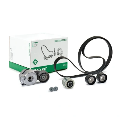 Abbildung von INA 529 0050 20 Keilrippenriemensatz mit Freilaufriemenscheibe MERCEDES BENZ: E Class Saloon, C CLS Coupe, JEEP: GRAND CHEROKEE 3