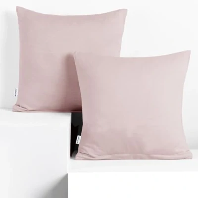 Abbildung von DecoKing 2 Kissenbezüge 80x80 cm Jersey 100% gekämmte Baumwolle Reißverschluss lila Amber
