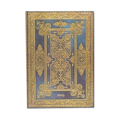 Abbildung von Blue Luxe (Luxe Design) Grande 12 month Vertical Hardback Dayplanner 2025 (Elastic Band Closure): tydzień na dwóch stronach, zamykany gumkę, papier 100 gsm