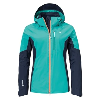 Abbildung von Schöffel Damen 2L Jacket Gaschurn L, Outdoorjacke mit wasserdichter, atmungsaktiver Membran, Winter Wanderjacke Unterarmbelüftung, Kapuze und Taschen, bering sea, 40