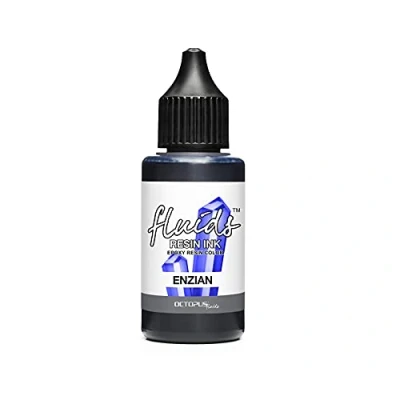 Abbildung von Octopus Fluids Resin Ink ENZIAN, Alcohol für Epoxidharz und UV Resin, Farbe, Harz Farbe blau, 30 ml