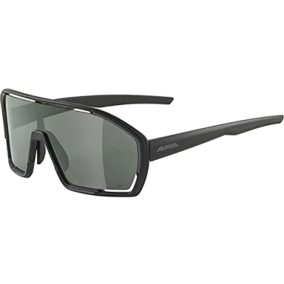 Abbildung von ALPINA BONFIRE Q LITE Verspiegelte, Kontrastverstärkende &amp; Beschlagfreie Sport Fahrradbrille Mit 100% UV Schutz Für Erwachsene, black matt, One Size