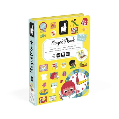 Abbildung von Janod Magneti&#039;Book Die Uhr Lernen Magnet Set 75 Teile