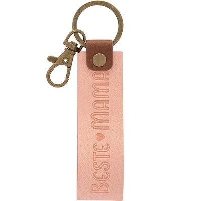 Abbildung von GRUSS &amp; CO Schlüsselanhänger Kunstleder Motiv Mama Anhänger aus rosa mit Beste Mama, inkl. Karabiner 48378