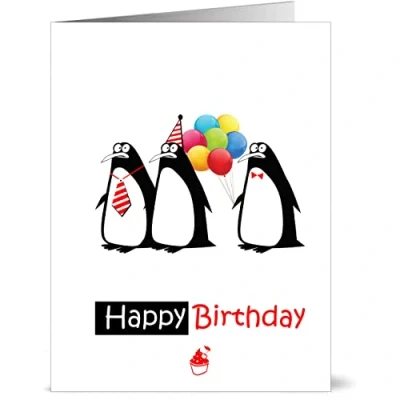 Abbildung von the lazy panda card company Extra große (A4 Format) Geburtstagskarte Glückwunschkarte Happy Birthday