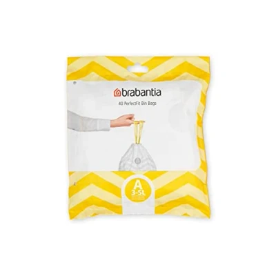 Abbildung von Brabantia Müllbeutel PerfectFit Spenderpackung (Code A / 3L) Extra Starke müllsäcke Mit Zugband (40 Müllbeutel)