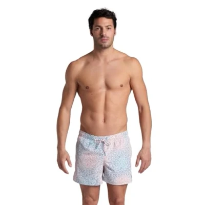 Abbildung von Arena Herren Mens Water Prints Beach Short Ao Swim Trunks, White Purple Blue Multi, M EU
