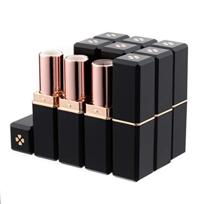 Abbildung von Allwon 10 Stücke Schwarz Leere Lippenstift Rohre DIY Lippenbalsam Container (Vierkantrohr)