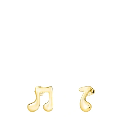 Abbildung von SOFIA MILANI Damen Ohrringe 925 Silber Musik Note Achtel/Viertel Noten Set Vergoldet/Golden Ohrstecker E1790