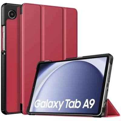 Abbildung von TiMOVO Hülle Kompatibel mit Samsung Galaxy Tab A9 8,7&quot; 2023, Schlank Leicht Schutzhülle Ständer &amp; Harter Rückseite für das Neue 8,7 Zoll Tablet SM X110/X115/X117, Wein Rot