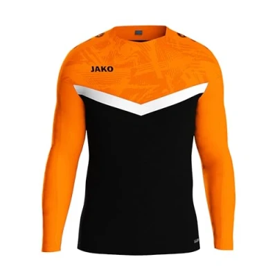 Abbildung von JAKO ICONIC Kinder Sweatshirt Jungen und Mädchen Atmungsaktiver Unisex Sport Pullover mit wärmender Fleece Innenseite, Maximale Bewegungsfreiheit