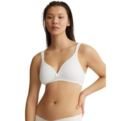Abbildung von Naturana® BH Damen ohne Bügel [Cup A D] I 100% Gepolsterte Träger mit nahtlosen Cups Unterbrustband 75 Weiss D