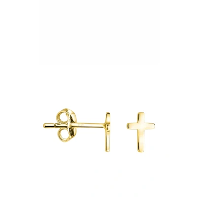 Abbildung von SOFIA MILANI Damen Ohrringe 925 Silber vergoldet/golden Kreuz Ohrstecker 20903