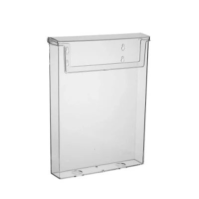 Abbildung von taymar DIN A4 Prospekthalter, Prospektbox mit Deckel, Wetterfest (auch für den Außenbereich geeignet)