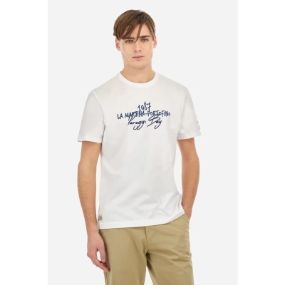 Abbildung von La Martina mar Tshirt print, Herren, Größe: Medium, Optic white js