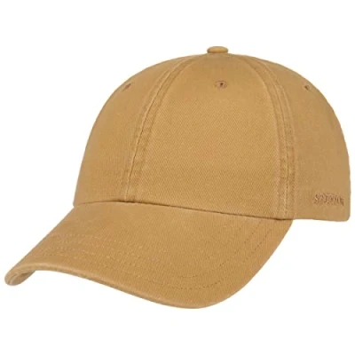 Abbildung von Stetson Rector Basecap Cap für Damen/Herren Sonnenschutz aus Baumwolle (UV Schutz 40+) Baumwollcap größenverstellbar (55 60 cm) Baseballcap Sommer/Winter beige One Size