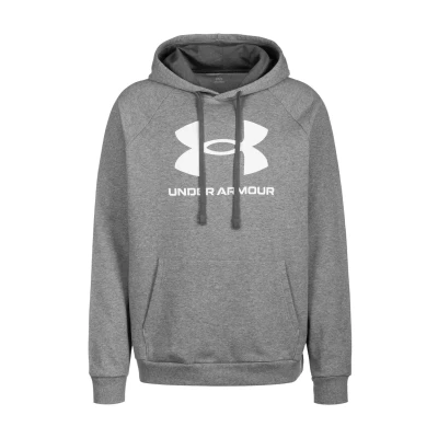 Abbildung von Under Armour Rival LOGO Kapuzenpullover, Herren, Größe: Small, Grau weiss