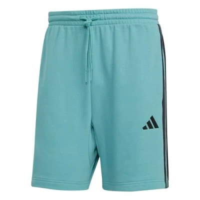 Abbildung von adidas Herren Essential Three Stripes French Terry Short, Powder Teal/Black, M