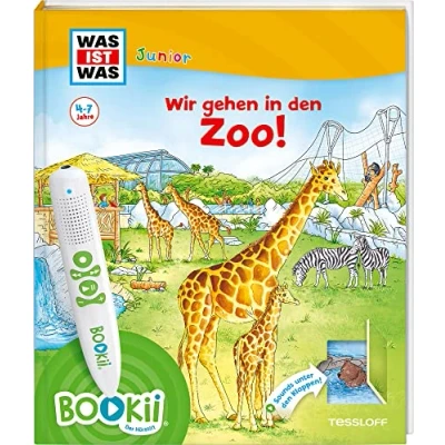 Abbildung von BOOKii® WAS IST Junior Wir gehen in den Zoo! / Viele Geräusche, witzige Klappen und Spiele für Kinder ab 4 Jahren (BOOKii Antippen, Spielen, Lernen)