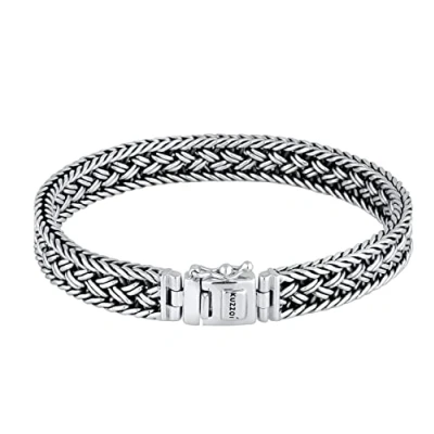 Abbildung von Kuzzoi Buddha Silber Armband für Herren, handgefertigtes Königskette aus echten massiven 925 Sterling Silber, Luxus Herren Gravur, 10mm breit, 38g schwer 0210480118_17