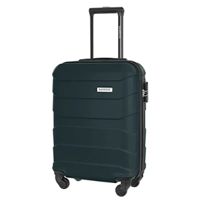 Abbildung von BARRENS Handgepäck Trolley 55x40x20cm, Reisekoffer, Koffer, Trolley, Hartschalenkoffer, Luggage, Handgepäck, Carry on, Kabinenkoffer mit 4 Rädern, Leicht, Zahlenschloss, Teleskopgriff (Grün)