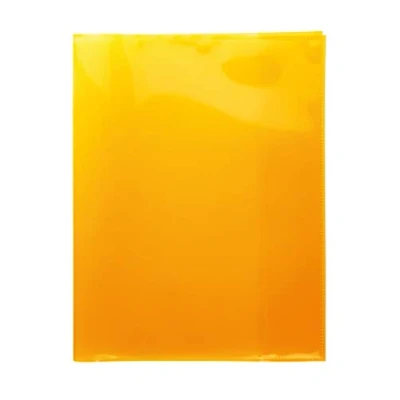 Abbildung von HERMA 19629 Heftumschläge Quart Transparent Orange, 10 Stück, Hefthüllen aus strapazierfähiger, abwischbarer &amp; extra dicker Polypropylen Folie, durchsichtige Heftschoner Set für Schulhefte, farbig