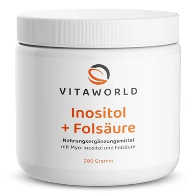 Abbildung von vitaworld Inositol + Folsäure, 4,8 g Myo und 800 µg Folsäure pro Tagesverzehrmenge, vegan, 200