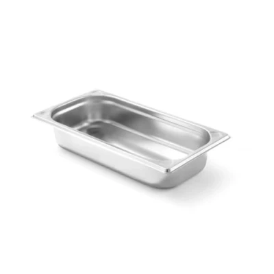 Abbildung von HENDI Gastronormbehälter, Temperaturbeständig von 40 bis 300C, Heissluftöfen Kühl und Tiefkühlschränken Chafing Dishes Bain Marie, Stapelbar, 1.5L, GN 1/3, 325x176x(H)40mm, Edelstahl