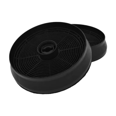 Abbildung von AllSpares Aktivkohlefilter (x2) für Dunstabzugshauben geeignet Respekta MIZ 2050, Refsta K25.1, Candy 49011548 / ACM14 und Whirlpool 484000008780 AMC145 (Ø131mm)