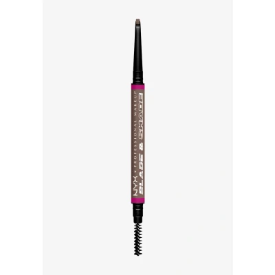 Abbildung von NYX Professional Makeup Augenbrauenstift, Mit zweiseitiger Spitze zum Definieren der Augenbrauen, Bis zu 16h wischfest und farbecht, Vegane Formel, Blade &amp; Shade Nano, Farbton: Cool Ash Brown