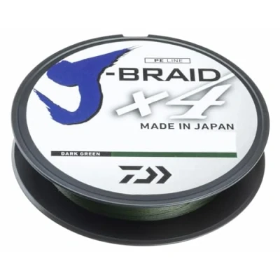 Abbildung von Daiwa J Braid X4E 0.17mm 8,4kg 135m dark green Geflochtene Schnur